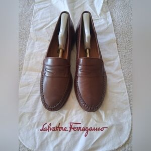 Salvatore Ferragamo Men's Brown Soft Loafers